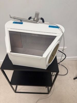 a microwave that is sitting on top of a table