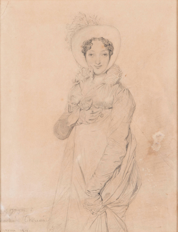 Jean-Auguste-Dominique INGRES (Montauban 1780 - Paris 1867)Jenny de Lavalette Crayon noir,