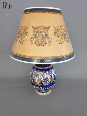 GIEN, Lampe de salon de forme balustre en faience émaillée p… - Photo 1