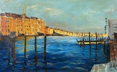 José BELTRAN (né en 1952). " Le grand canal, Venise ".