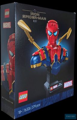 un gros plan d'une boîte sur laquelle figure une figurine Lego de Spider-Man