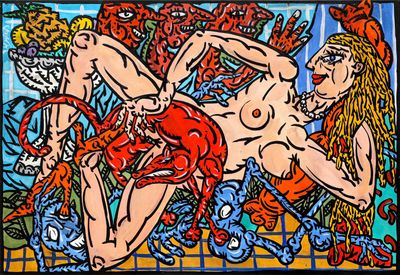 an image of a painting of a group of naked women in a bathroom