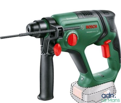 bosch rotary hammer with a drill attachment on a white background
