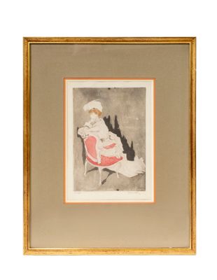 une image d'un tableau représentant une femme assise sur une chaise