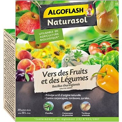 une boîte d'AlgoFlash Naturalsol aux fruits et légumes