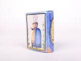 figurine of a man in a blue robe with a crown on his head