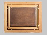 a picture of a wooden frame with a picture in it