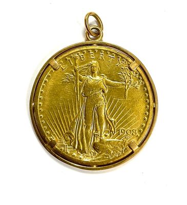 an image of a close up of a gold coin with a woman on it