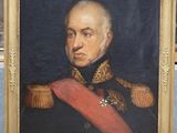 portrait of a man in a military uniform in a gold frame