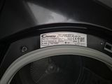 a close up of a washing machine with a label on it