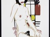 an image of a painting of a nude woman sitting on a chair