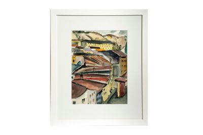 LOU ALBERT-LASARD (1885-1969) Maisons Aquarelle sur papier