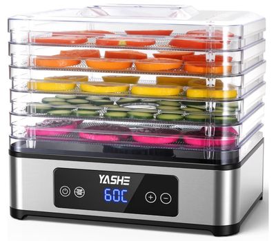 YASHE Déshydrateur Alimentaire, 5 Plateaux En Acier Inoxydab…