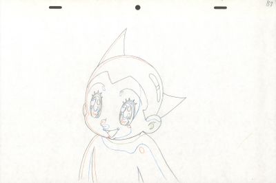 sketches of a drawing of a boy with a cat on his head
