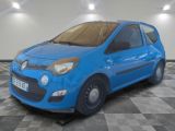 a picture of a small blue car in a room