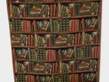 a picture of a book shelf with many books on it
