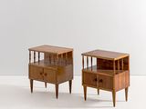 paire de tables de chevet du milieu du siècle, avec tiroirs