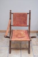 Suite de quatre chaises pliantes "safari" en bois tourné faç… (photo 2)