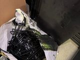 a pile of scissors and a pile of wires on the floor