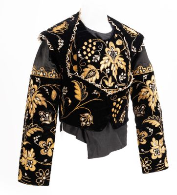 an image of a black and gold jacket on a mannequin mannequin mannequin mannequin mannequin mannequin mannequin mann