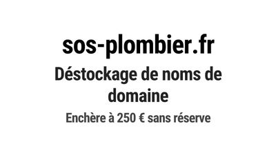 Nom de domaine sos-plombier.fr.