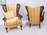 two chairs with striped upholstered upholstered upholstered upholstered upholstered upholstered upholstered upholstered