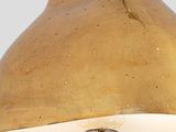 an image of a gold pendant light hanging from a ceiling