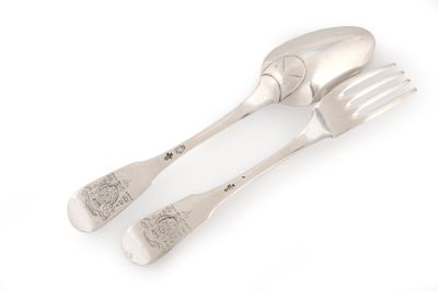 COUVERT en argent, NANCY 1786-1789 par Jean-Baptiste-Claude GROLLET re - Photo 1