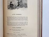 an open book with a picture of a man and a woman sitting on a bench