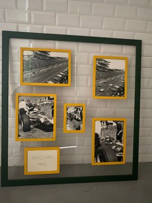 a picture of a picture of a race car in a picture frame