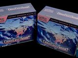 they are two boxes of pokemon cards on a black background