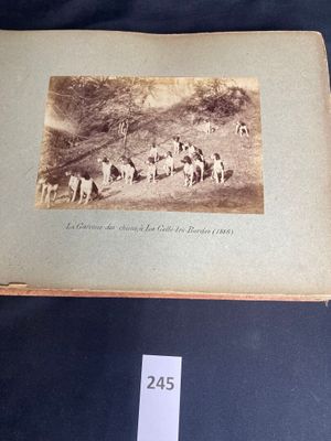 a book with a picture of a group of people in a field