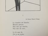 an open book with a picture of a person standing in front of a window