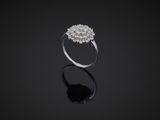 a white gold and diamond ring