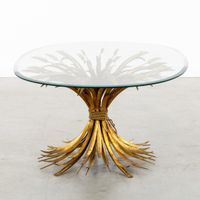 Coco Chanel, table basse « Wheat Sheaf », métal doré et verr… (photo 4)
