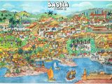 une image représentant un tableau d'une ville au bord de l'eau