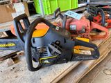 a chainsaw that is sitting on a table