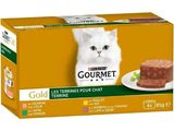 une image représentant une boîte de nourriture pour chat haut de gamme, avec un chat assis sur une assiette