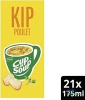 un gros plan d'un paquet de soupe sur fond blanc