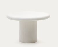 Table ronde ADDAIA KAVE HOME en ciment blanc Ø120 cm, convie… (photo 2)