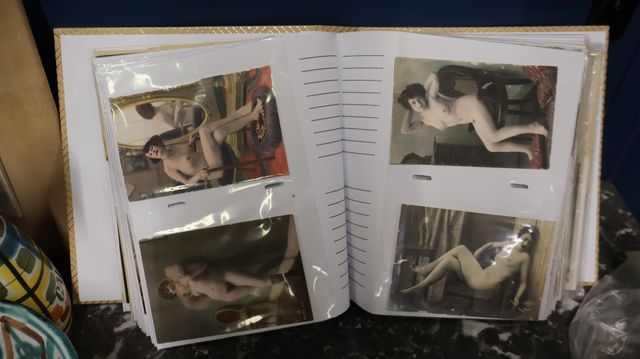 Album photos/cartes postales et cartes à système, érotiques