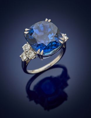 a sapphire and diamond ring