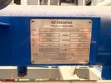 a sign on the side of a machine that says az industries