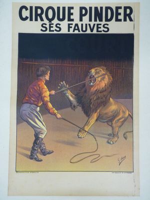 Cirque Pinder et ses fauves, affiche française du cirque