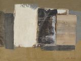 une image représentant un tableau composé de blocs marron, blancs et noirs