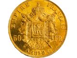 l'image d'une pièce d'or sur laquelle figurent des armoiries