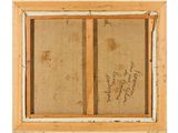 an old picture of a window with some writing on it