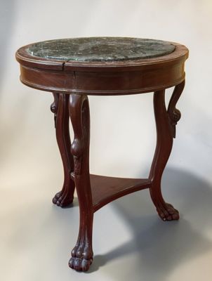 an image of a table with a marble top on it