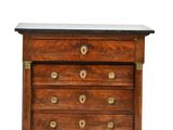 an image of a small chest of drawers with a marble top