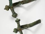 pair of ancient roman bronze handles, roman, 1st century bc - 1st century bc